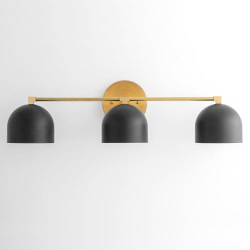 3 Bulb Vanity Light - Model No. 7565 | Sconces by Peared Creation. Item composed of brass