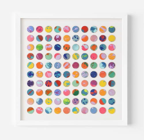 One Hundred Splash Dots Painting | Collage in Paintings by Amelia Coward
