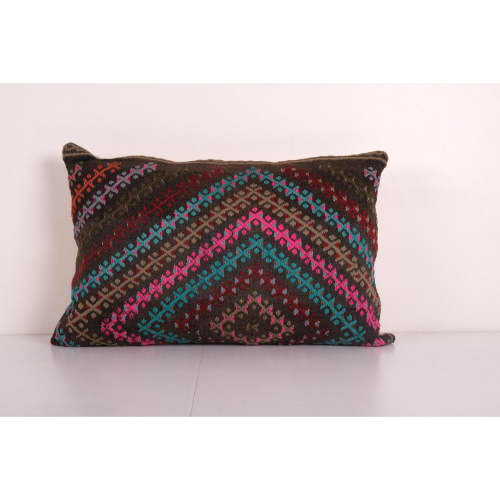 Turkish Pastel Kilim Pillow Cover, Kilim Rug Lumbar Pillow C | Cushion in Pillows by Vintage Pillows Store