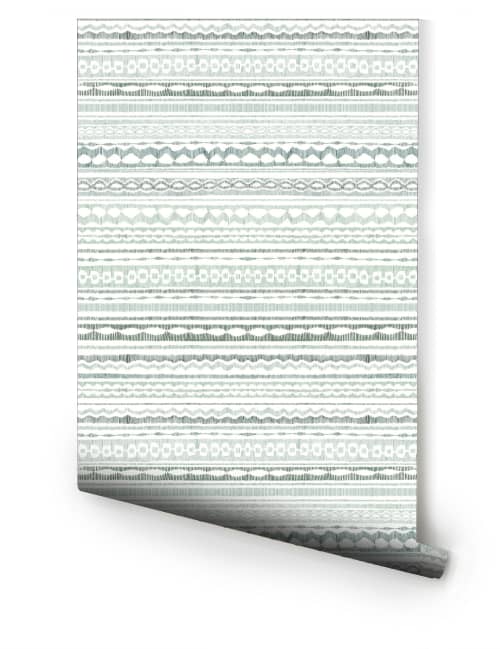 Rebozo - Jade | Wallpaper in Wall Treatments by Relativity Textiles. Item made of fabric & paper