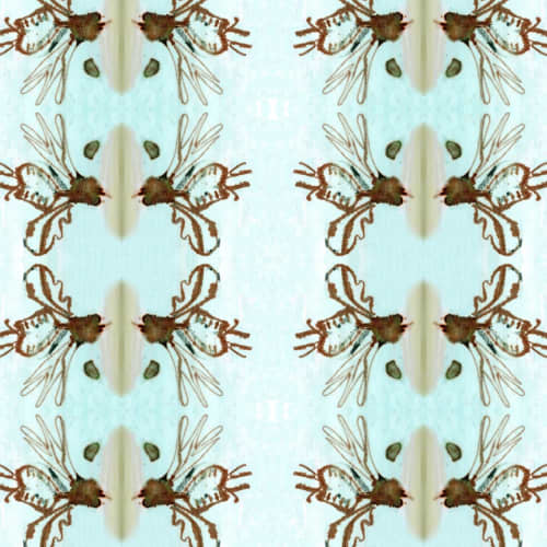 Lesson No. 8, Turquoise | Fabric in Linens & Bedding by Philomela Textiles & Wallpaper. Item made of canvas