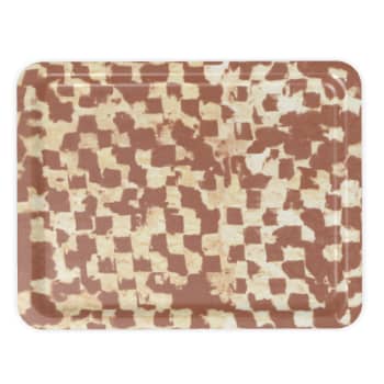 Decorative Tray: Tjap, Cumin | Decorative Objects by Philomela Textiles & Wallpaper. Item composed of synthetic