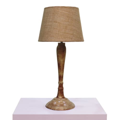 The Nirvana Table Lamp | Lamps by Home Blitz. Item composed of fabric and metal in rustic style