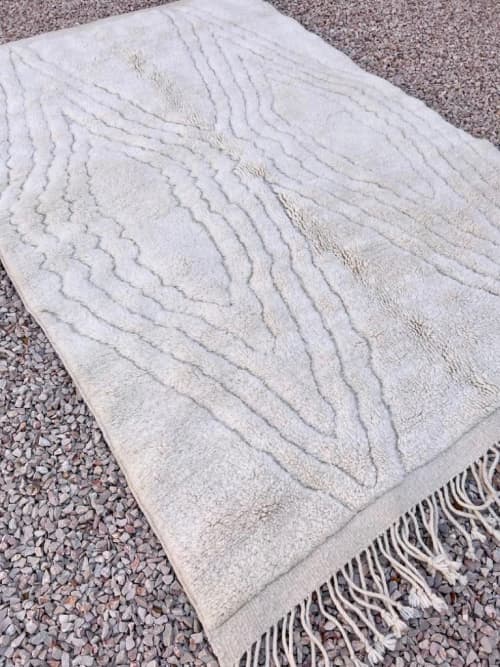 MRIRT Beni Ourain Rug "LOVE" | Area Rug in Rugs by East Perry. Item made of wool