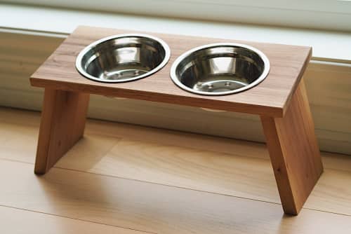 Cat Feeding Station | Bowl in Dinnerware by ROOM-3. Item made of wood with synthetic