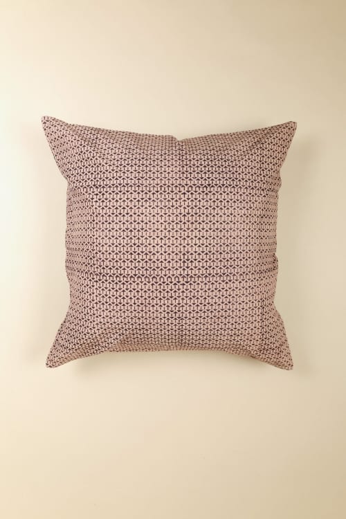 Charcoal Dust Kalamkari Pillow | Pillows by Ninéh