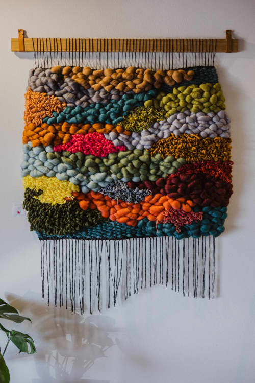 Woven Wall Hanging "Paradise" | Tapestry in Wall Hangings by MossHound Designs by Nicole Hemmerly | Maxine Orange in Fort Walton Beach. Item composed of cotton and fiber in boho or mid century modern style