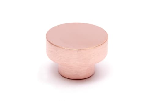 Dot 30 Brushed Copper Knob | Hardware by Windborne Studios. Item composed of copper
