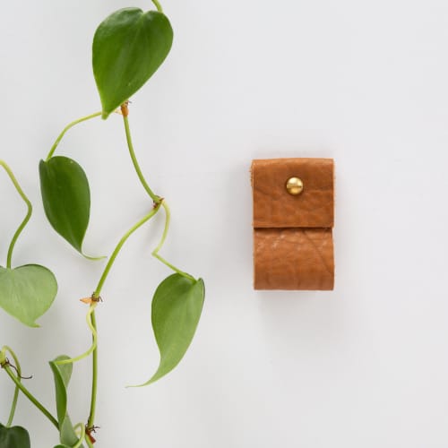 Small Wide Leather Wall Strap [Flat End] | Storage by Keyaiira | leather + fiber | Artist Studio in Santa Rosa. Item made of leather
