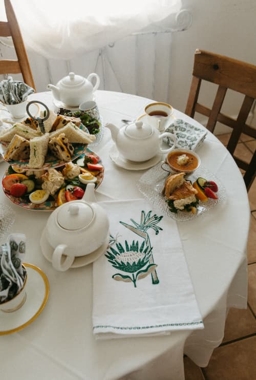 MENDED X DEMI Tea Towel South Africa, Evergreen & Gold by Mended