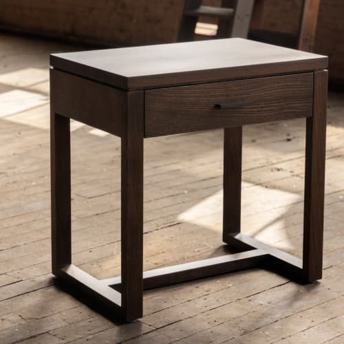Flagg Side Table | Bedside Table | Storage by Alabama Sawyer | Tables by Alabama Sawyer. Item made of wood