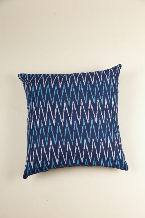 Turquoise Tide Ikat Pillow | Pillows by Ninéh