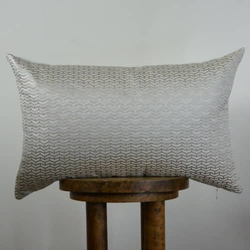 Silver Chevron Decorative Pillow 14x22 | Pillows by Vantage Design
