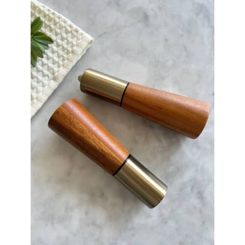 Acacia Wood Salt and Pepper Grinder | Tableware by Busa Designs