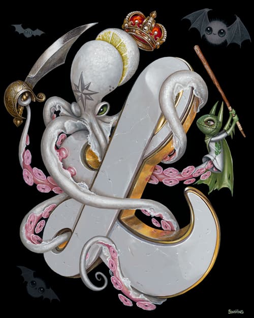 "Capital L" | Prints by Greg "CRAOLA" Simkins. Item made of paper