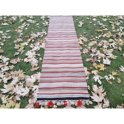 2 x 30.5 FT Extra Long and Narrow Handmade Staircase Turkish | Runner Rug in Rugs by Vintage Pillows Store. Item composed of fabric and fiber