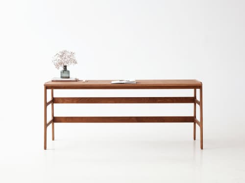 Office desk, Custom desk, Mid Century Modern Desk for Office | Tables by Plywood Project. Item made of wood compatible with minimalism and mid century modern style