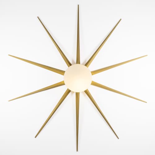 Solare Fireworks | Sconces by DESIGN FOR MACHA. Item composed of brass and glass