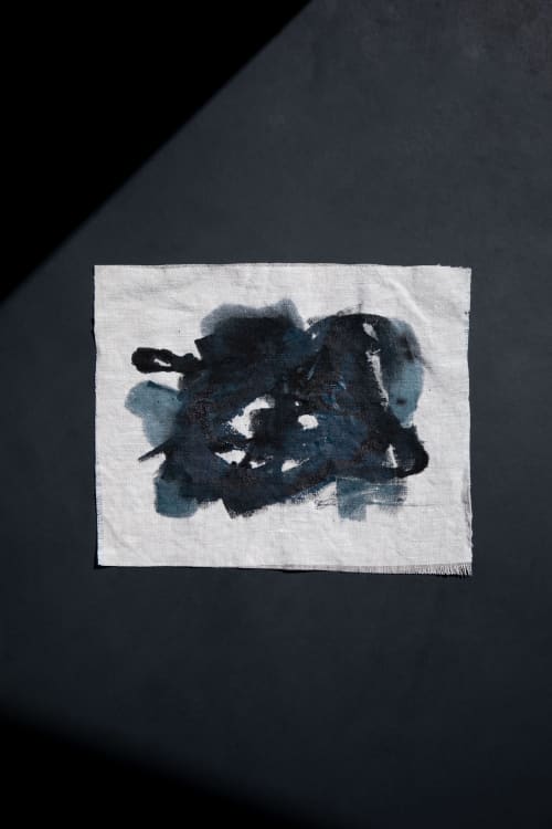 8" x 10" | Summer 2022 .06 | Oil And Acrylic Painting in Paintings by Double Kick | Sara Kraus. Item composed of linen compatible with minimalism and contemporary style