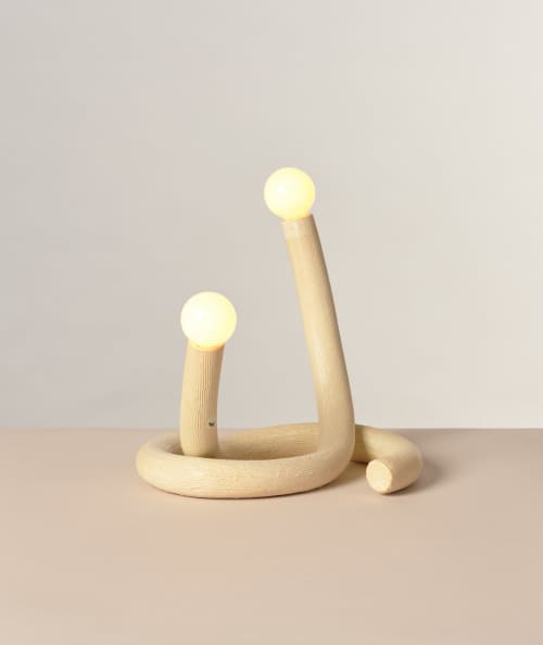 Embrace Table Lamp set | Lamps by Rory Pots. Item composed of stoneware in minimalism or mid century modern style