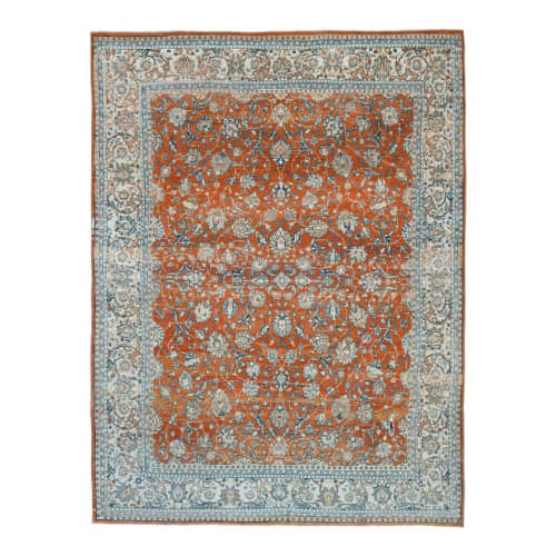 1970s Vintage Red Oversize Turkish Rug 8'8" X 11'10" | Area Rug in Rugs by Vintage Pillows Store. Item composed of cotton