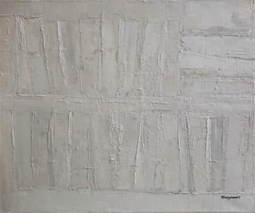 Without Un Mot / Without A Word / Sans Un Mot | Oil And Acrylic Painting in Paintings by Sophie DUMONT. Item made of canvas works with minimalism & contemporary style