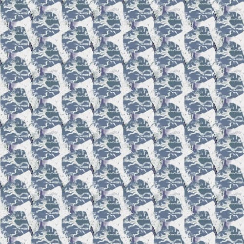 Society Islands, Navy | Fabric in Linens & Bedding by Philomela Textiles & Wallpaper. Item made of cotton