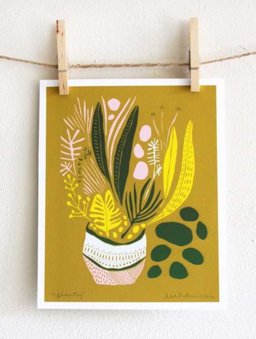 Planty Print | Prints by Leah Duncan. Item composed of paper in mid century modern or contemporary style