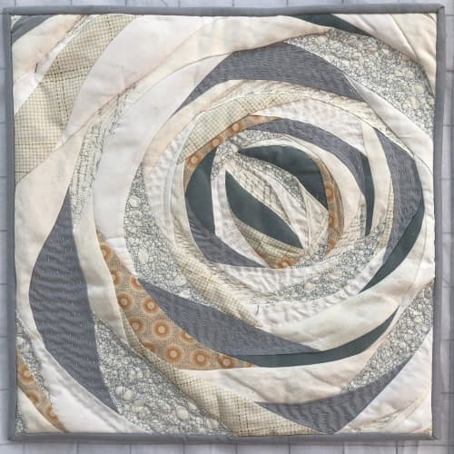 "PROTEA HONEYGLOW" - Noisy Flower art quilt ORIGINAL | Linens & Bedding by Liberty Worth. Item made of wood with cotton works with contemporary & eclectic & maximalism style
