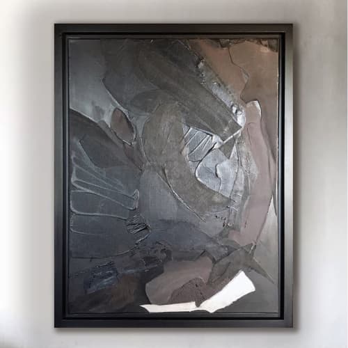 IN THE STILL OF NIGHT original painting | Mixed Media by Stacey Warnix Studio. Item made of canvas