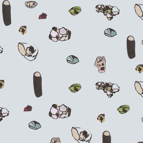Gemstones, Azurite | Wallpaper in Wall Treatments by Philomela Textiles & Wallpaper. Item composed of paper