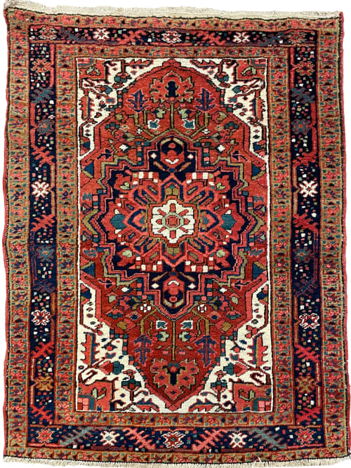 3.6 x 4.3 | Antique Northwest Mat (Rare Size) | Area Rug in Rugs by The Loom House. Item made of fabric with fiber