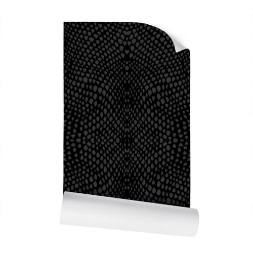 AEON Snake Skin Black Grey Wallpaper x Sean Martorana | Wall Treatments by Sean Martorana. Item made of paper