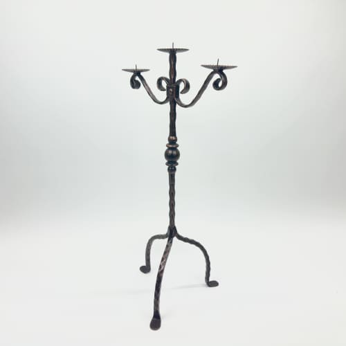 Hand Forged Iron Candelabra 26″ (66cm) | Candle Holder in Decorative Objects by edecrawzFC