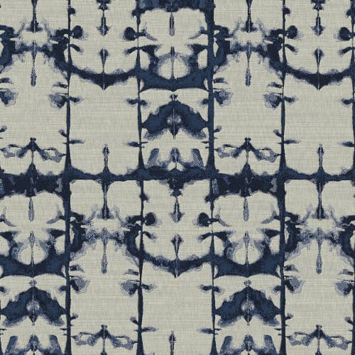 Sunbrella® Woven Fabric Itajime, Midnight | Linens & Bedding by Philomela Textiles & Wallpaper. Item made of fabric
