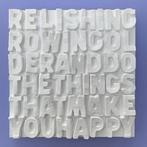 Relish in Growing Older 8" x 8" | Mixed Media in Paintings by Emeline Tate. Item made of canvas with synthetic