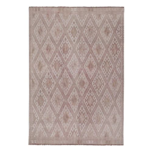 Vintage Faded Turkish Jajim Kilim Rug 5'7'' x 7'10'' | Area Rug in Rugs by Vintage Pillows Store. Item made of cotton & fiber