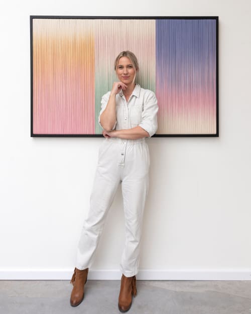 Colorful Textile Art - "DAWNFIELD" | Wall Hangings by Rianne Aarts / Teddy and Wool Studio