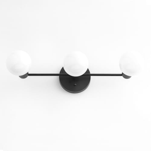 Three Bulb Vanity - Model No. 0518 | Sconces by Peared Creation. Item composed of brass