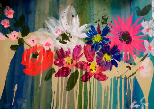 Emotion Mind | Oil And Acrylic Painting in Paintings by Colleen Sandland Beatnik. Item composed of wood and synthetic