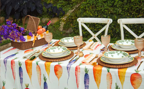 Carrots Tablecloth | Linens & Bedding by OSLÉ HOME DECOR. Item made of fabric