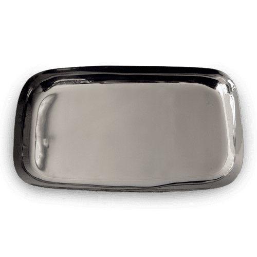 Sculpt Large Platter In Stainless Steel | Serveware by Tina Frey. Item composed of steel