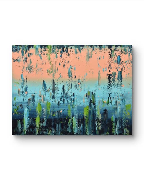 Ocean Kiss | Oil And Acrylic Painting in Paintings by Lisa Carney