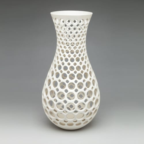 Curvy Lace Vessel | Vase in Vases & Vessels by Lynne Meade. Item composed of stoneware