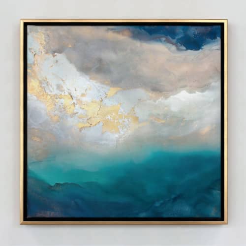 Saint Helena - Canvas Print in Gold Floater Frame | Paintings by Julia Contacessi Fine Art
