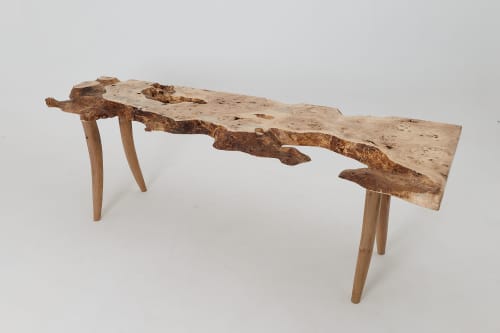 Live-Edge Burl Wood Console Table, Organic Modern, Handmade | Tables by Logniture