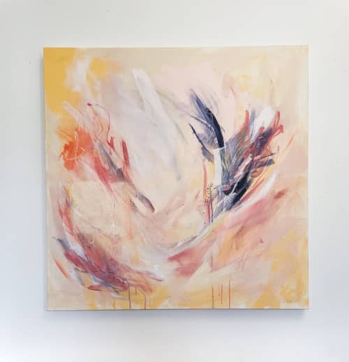 A Fire Within | 36 x 36 | Oil And Acrylic Painting in Paintings by Ella Friberg. Item composed of canvas