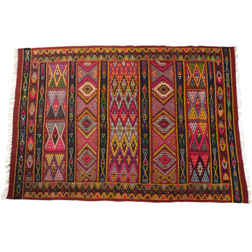 Autthentic vintage Handwoven wool rug | Rugs by Berber Art. Item composed of fabric & fiber