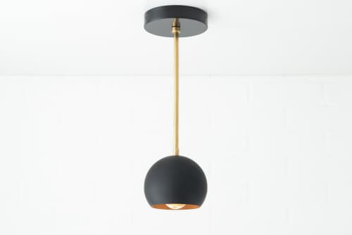 Black Pendant Light - Modern Chandelier - Model No. 9912 | Chandeliers by Peared Creation. Item made of brass