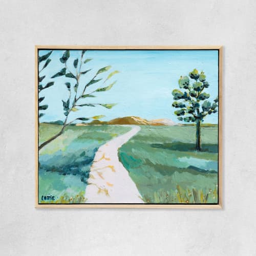 The Resting Tree | Oil And Acrylic Painting in Paintings by Lottie Aldarwish. Item composed of wood and synthetic